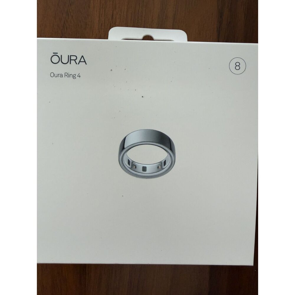New in Box Oura Ring 4 in Silver Size 8 Unopened